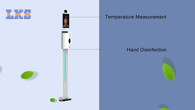 Hospitals Facial Recognition Thermometer Non Contact Fever Scan Free Standing
