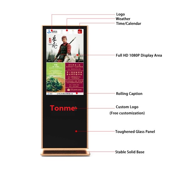 42inch Android 3G WIFI network vertical touch screen advertising player
