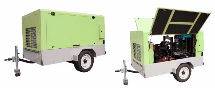 Diesel Engine Screw Air Compressor 8 Bar 120 cfm 185 cfm 400cfm for Mining Industrial