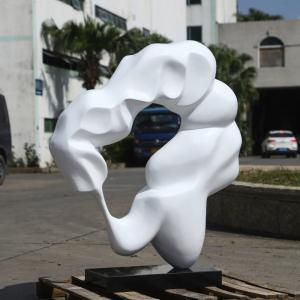 China White Colour Paint Abstract Art Sculpture Made Of EPS Materials Polishing Surface on sale
