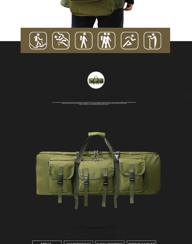 Large Capacity Molle Green Color Sports Bag Backpack for Hiking Zipper Hasp Closure
