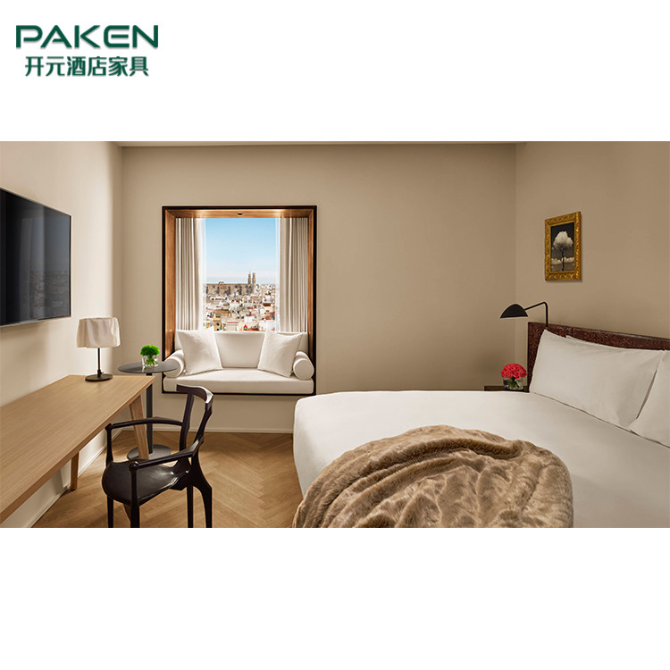 Hotel Guest Room Natural Veneer Hotel Sofa Bed