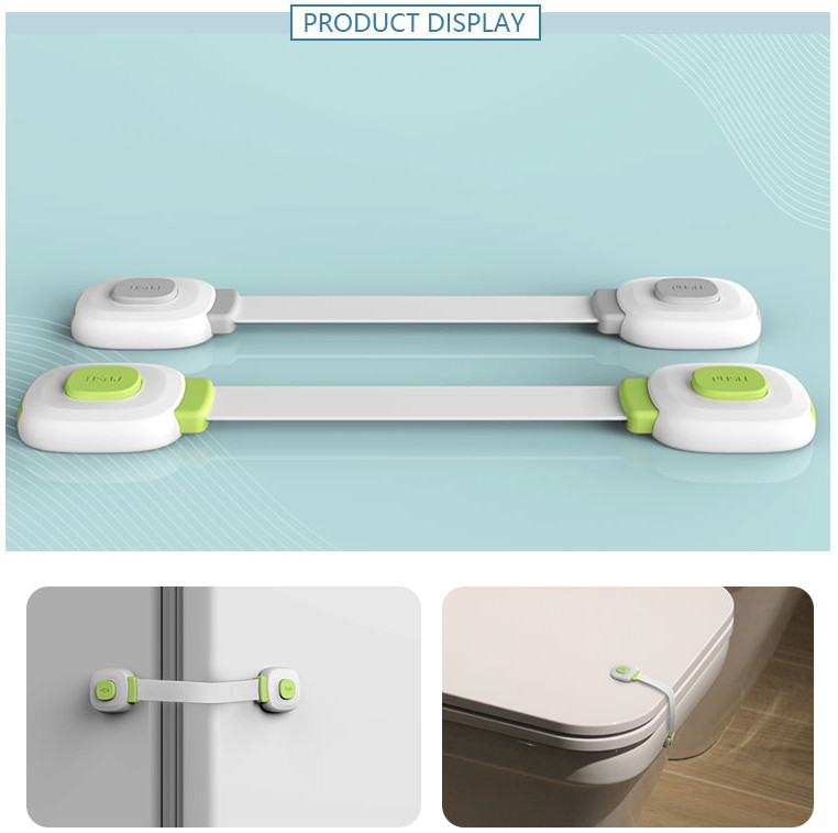 Single Key Cabinet Safety Locks For Children , Grass Green Or Customized