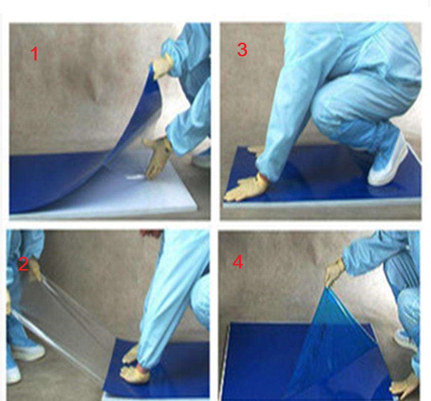Anti Slip Disposable 60 Sheets LDPE ESD Tacky Mats