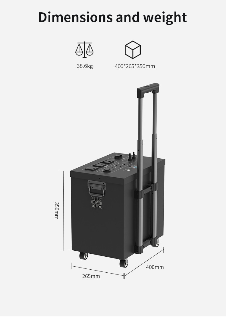 2500W Lifepo4 Battery Power Station Large Capacity Pure Sine Wave Lifepo4 Power Station
