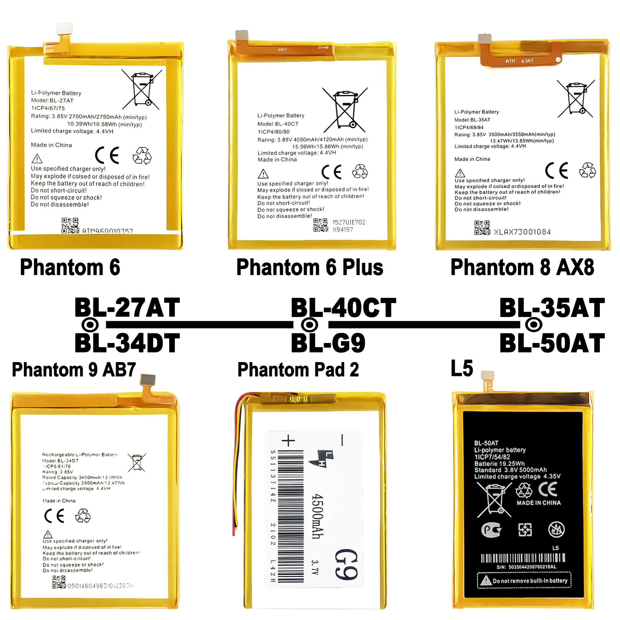 Tecno C9 CA6 CM B2 CX K9 K9 KA7 KB7 KB8 KA6 CA7 CF7 CA8 B1P Lithium Polymer Battery