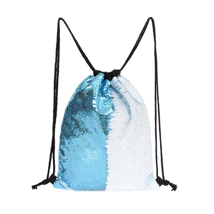 Magic Sparkling Blank Sublimation Items Sequin Drawstring Bag