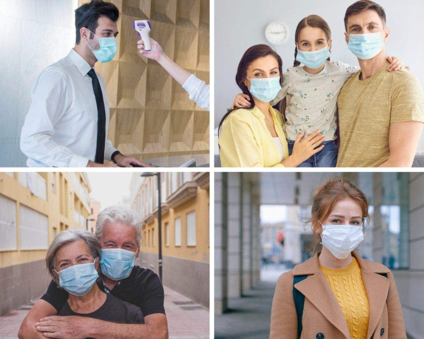 Blue Latex Free 17.5*9.5cm Non Woven Disposable Face Mask