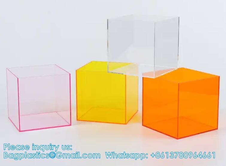 Custom Size Acrylic 5 Face Box Acrylic Display Box Wholesale Transparent Acrylic Storage Box With Lid