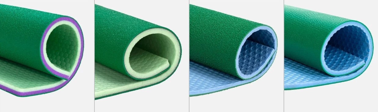 Commercial 6.0mm Thickness PVC Sports Flooring Sound Absorption Waterproof