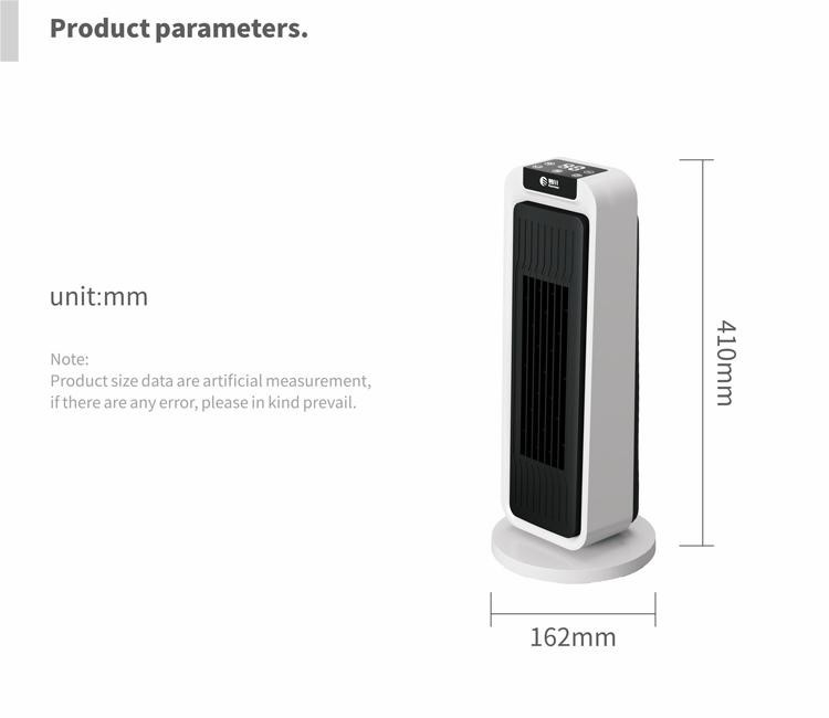 IP44 Portable Electric Fan Heater ABS+PC Anti Flaming Shell With Timer 1-4h