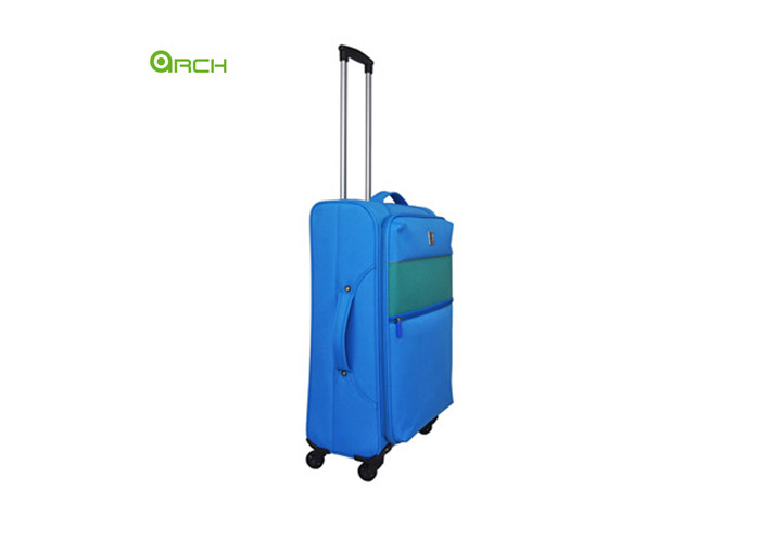 600D Polyester Soft Sided Luggage with One Front Pocket and Spinner Wheels