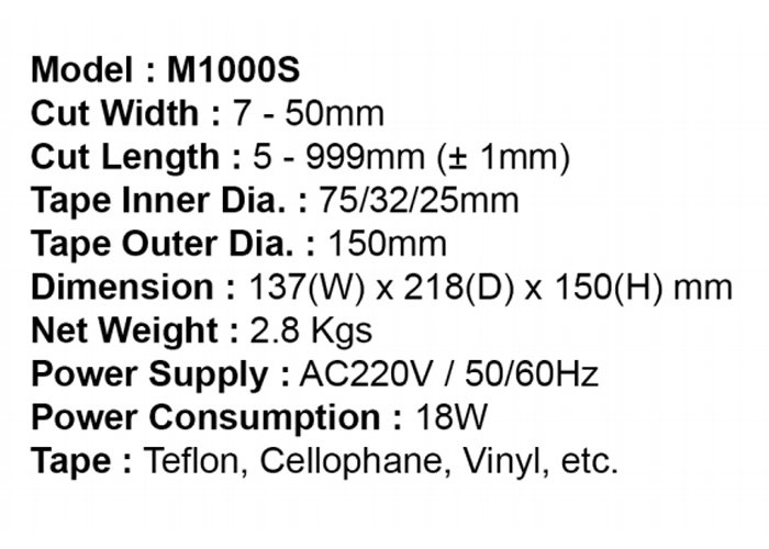 M1000S manual and automatic mode tape dispenser image 2