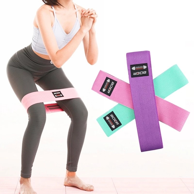 2mm Thick 3.1in Cloth Resistance Bands Set Washable Individual Leg Booty Bands
