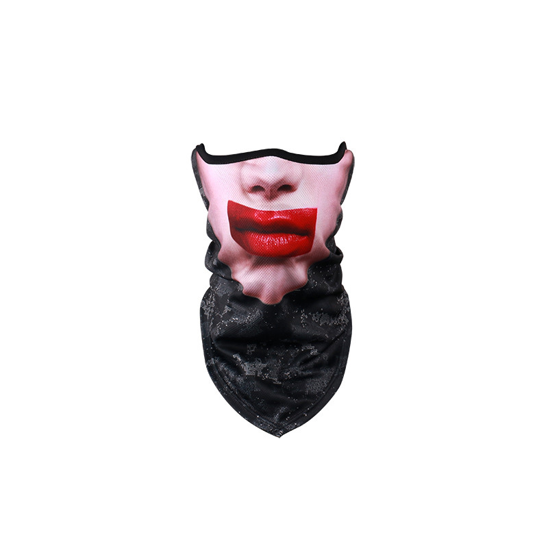 Sweat-proof Breathable Comfortable Pattern Outdoor Riding Bicycle Mouth Shield Motorcycle Face Mouth Shield Neck Head Scarf