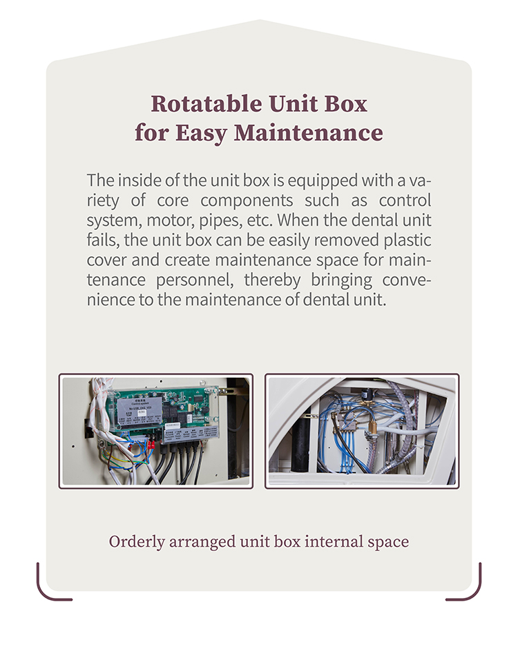 Class II Dental Unit Chair Grey With Rotatable Unit Box