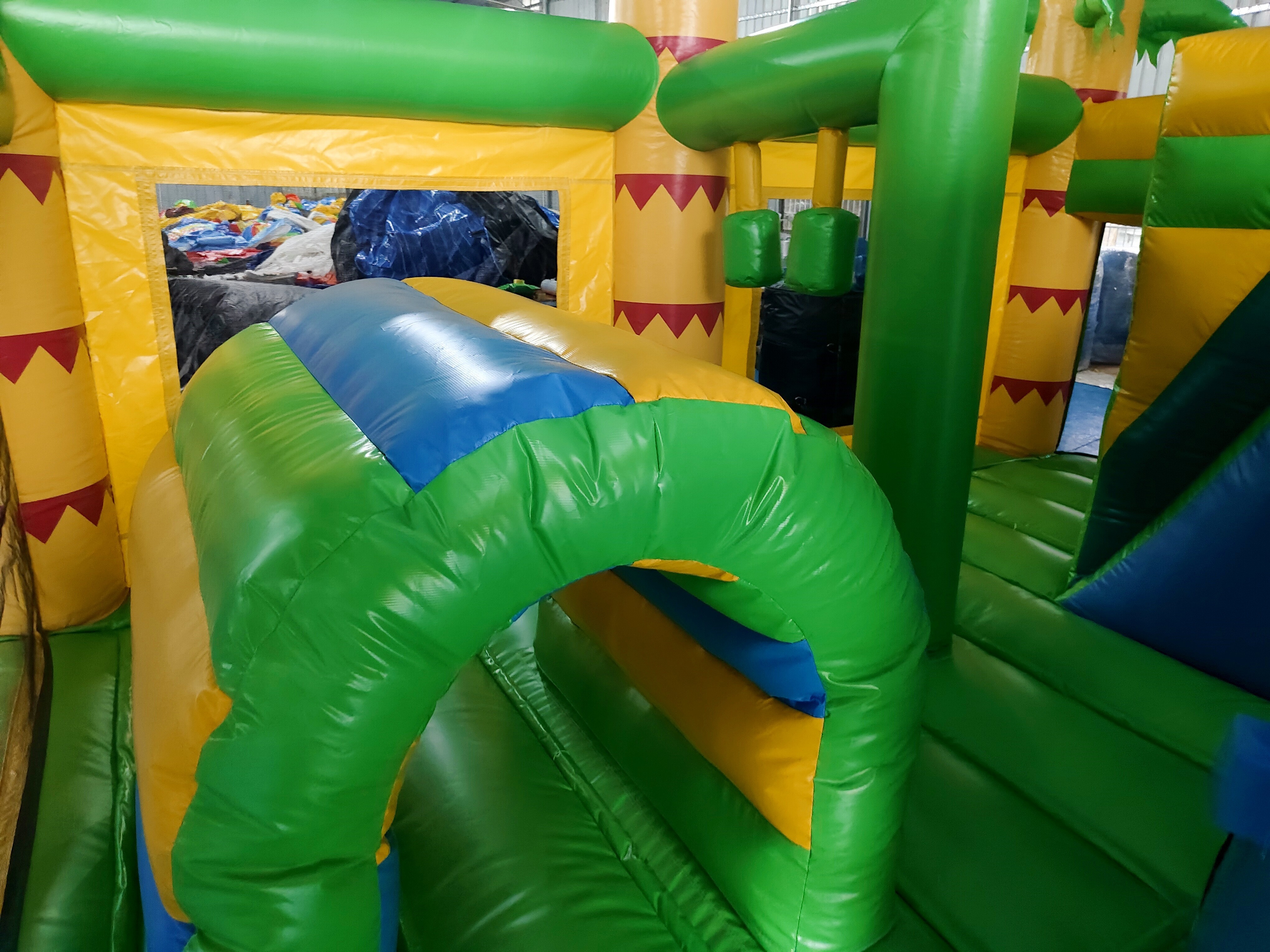 Commercial Grade Outdoor Inflatable Combo Zoo Giraffe Inflatable Bounce House With Slide Funny Jumping Castle