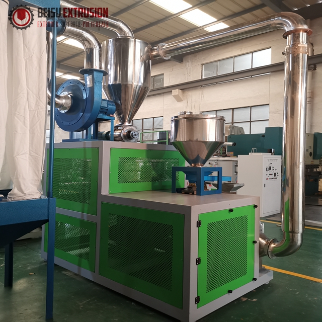 BEISU Factory BS-800 Single shaft shredder grinding machine with Fan blower