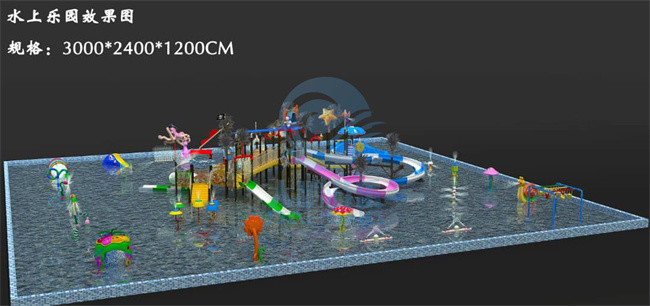 Children Backyard Spray Park 25 Sqm Mushroom Style With Water Fountain