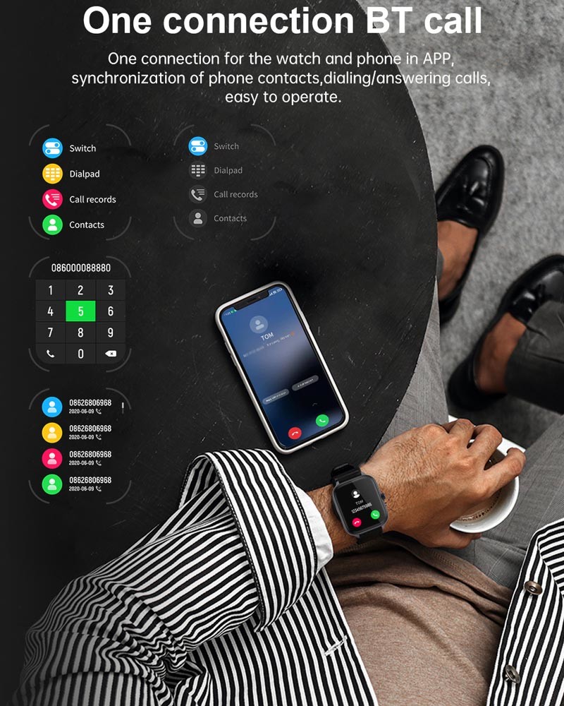 T11 Blood Pressure Wrist Smartwatch Bracelet Sport Wristband Fitness