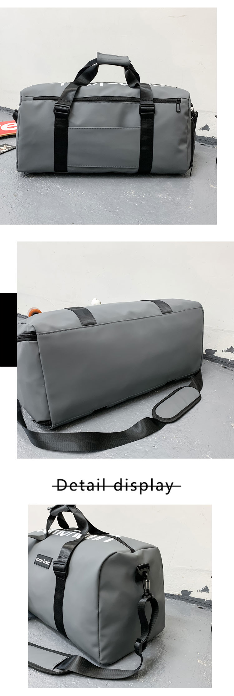 45L Lightweight Gym Duffle Bag Sport Gym Bag With Shoe And Wet Compartment