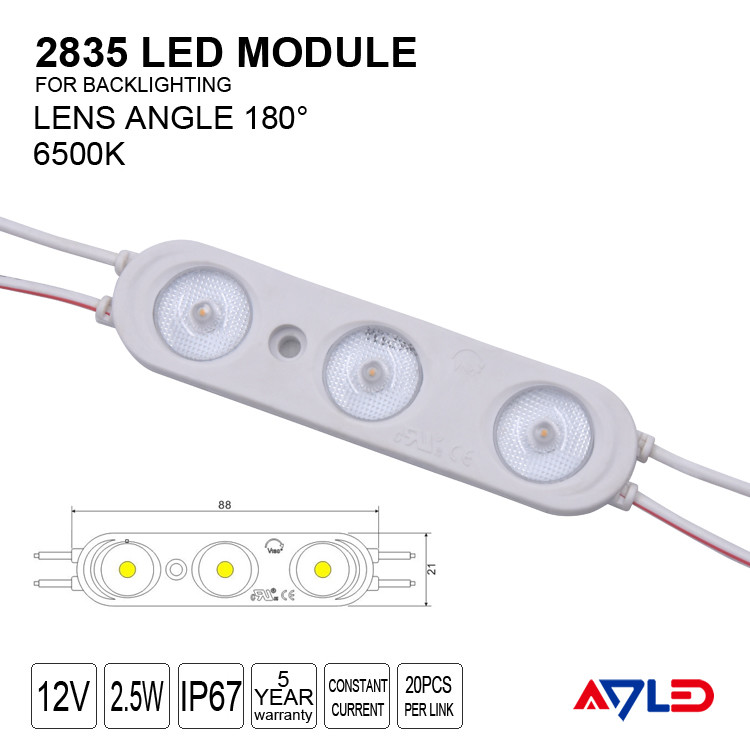 SMD2835 3 LED Modules For Backlighting And Light Advertising
