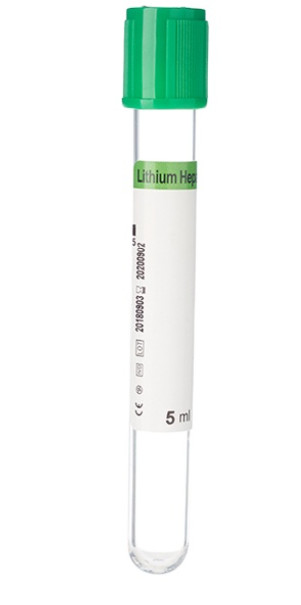 CE ISO Vacuum Blood Collection Tube with Heparin Lithium 2ml 7ml Glass PET
