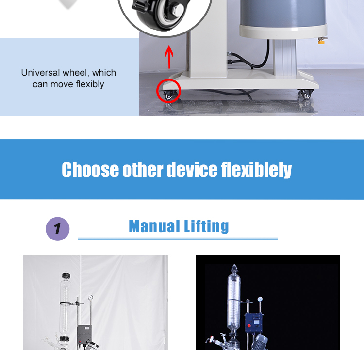 CE Electric 6.5KW Auto Lifting 50l Rotary Evaporator