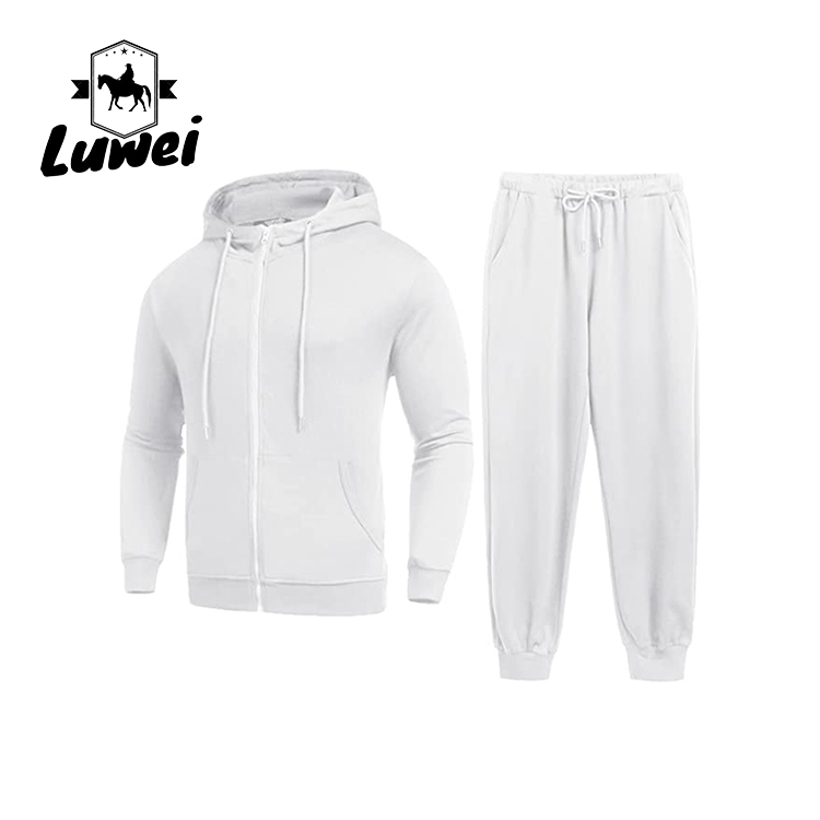 Fashion Jogger Pullover Custom Made Oversized Plain Zip Bluza Moletons Mens Sweatsuits 2 Piece Hoodie Tracksuit Sets