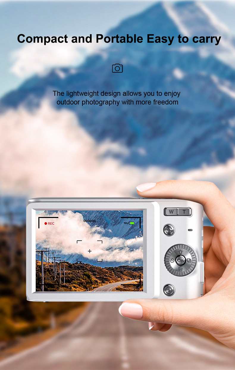48MP Full HD Digital Video Camera Built-in Fill Light for Low Light Settings 32GB Storage Capacity
