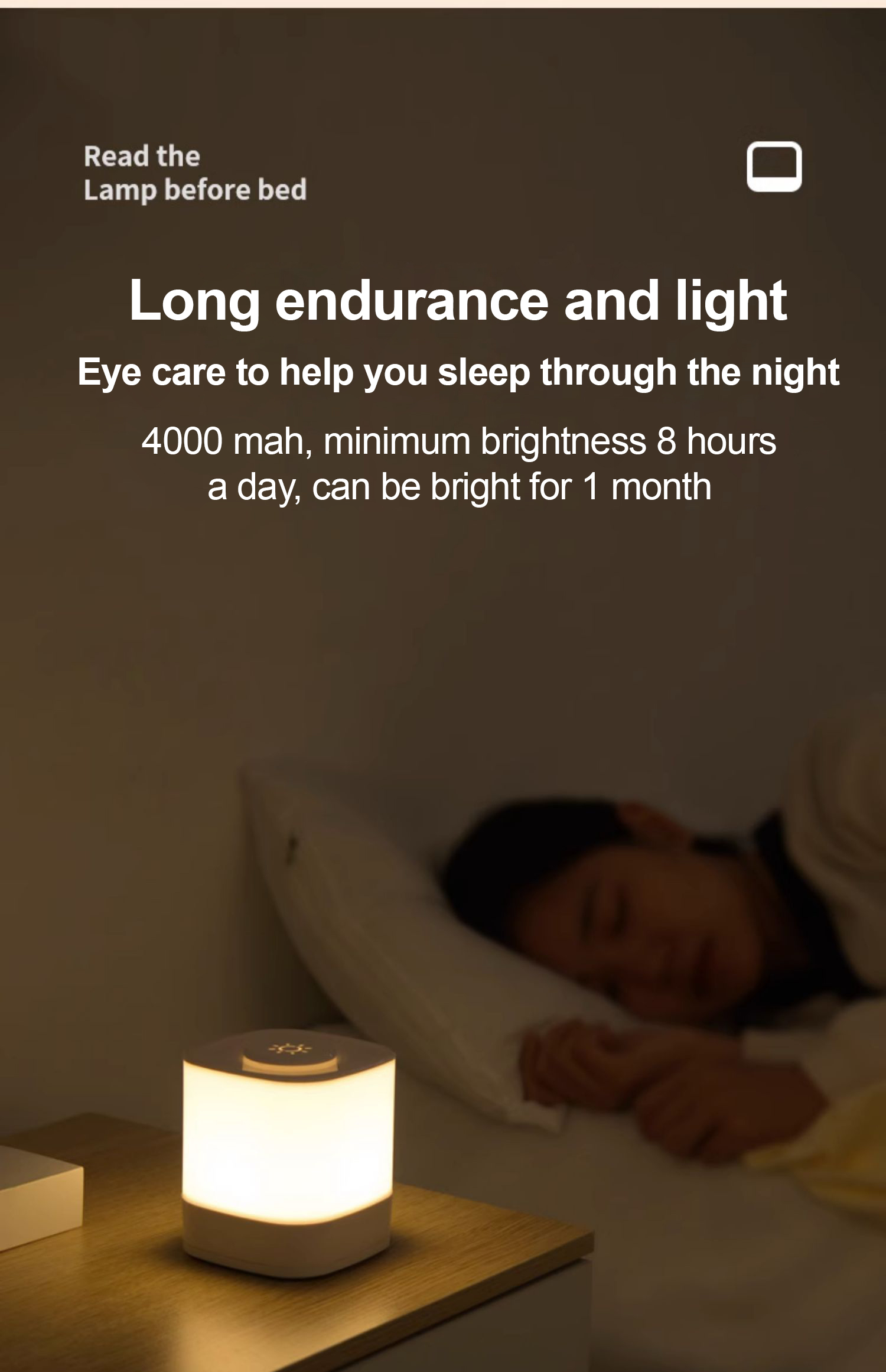 Touch Control Night Light Ultra Long Life for Baby Nursing and Soothing Bedside Light