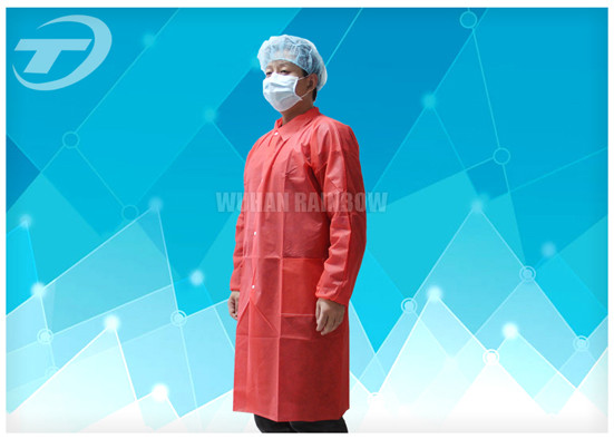 Disposable Lab Medical Protective Clothing SBPP Fabric CE Certificated