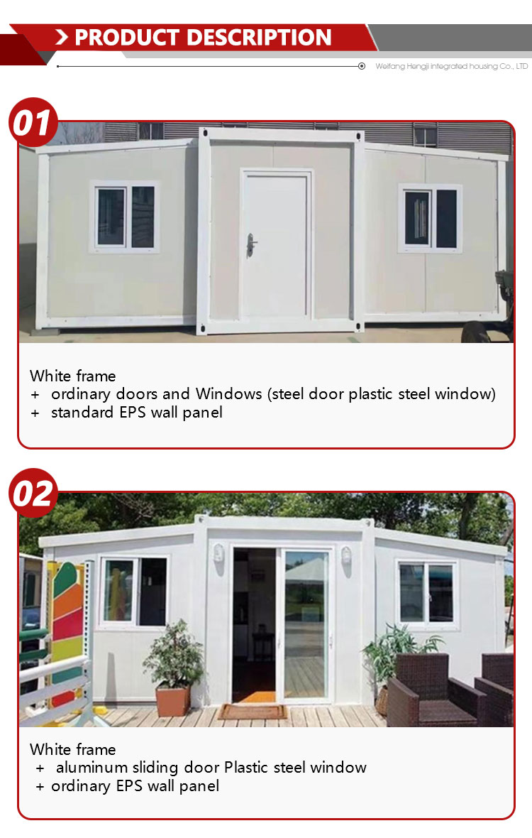 20ft Prefabricated Foldable Portable Container House for Offices and Homes Luxary Style