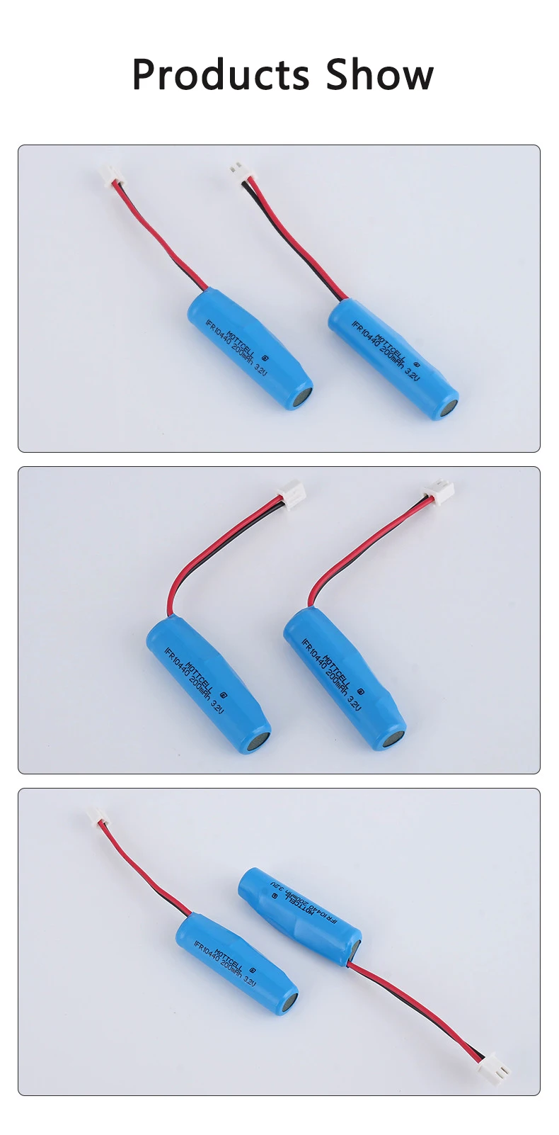 AAA LFP 3.2V Lithium Iron Phosphate Battery 200mAh IFR10440 For Christmas Light