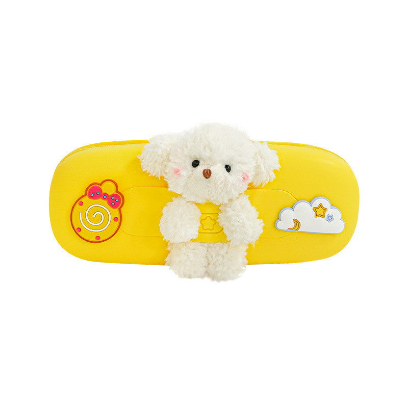 Cute Bear Durable Silicone Pencil Bag Holder For School Supplies Christmas Gift Pencil Pouch Bag Pen Holder Kids Gifts