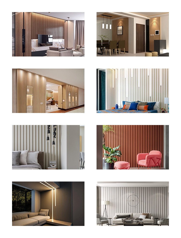 Home improvement decoration wall cladding panel slat wall panel interior wpc wall panel