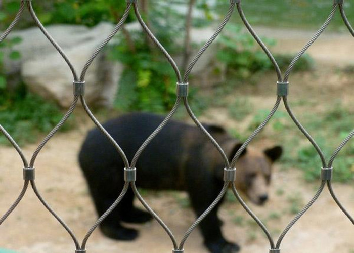 Polished Surface Zoo Wire Mesh With Stainless Steel Wire Rope