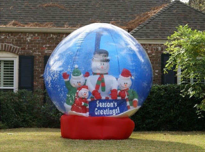 Outdoor Transparent Beautiful Giant Advertising Inflatables Snow Globe CE Approval