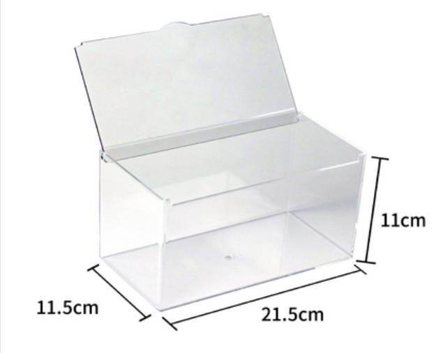 21.5cm PMMA Household Storage Bins Extra Large Plastic Storage Containers With Lids For Face Masks