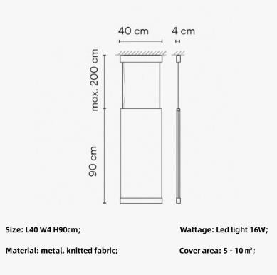 Designer Curtain Pendant Lights Modern Minimalism Pendant Lamp(WH-AP-552)