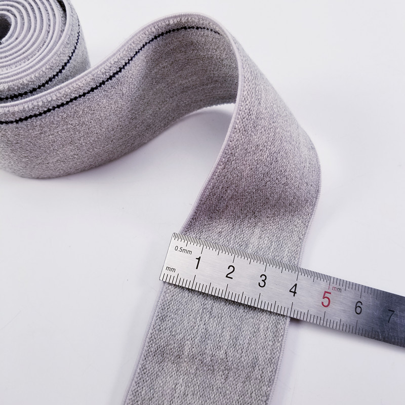 Wide 4CM Jacquard Striated Ribbon For Underwear Waistband Jacquard Elastic Band