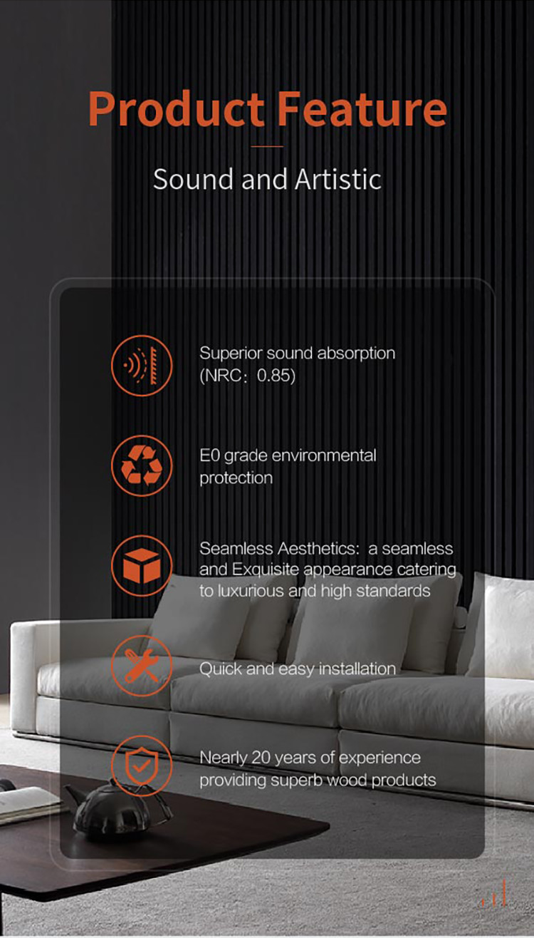 Veneer Wood Slat Acoustic Wood Panels For Walls Soundproof Banding Factory Supplier