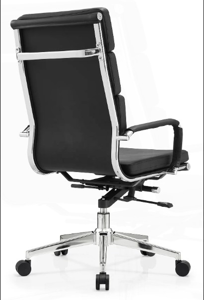 Office Leather Office High Back Chair Executive Wooden Frame Office Chair
