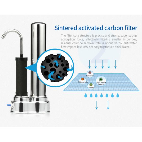 Durable Ceramic Countertop Water Filter System , Drinking Water Purification Systems