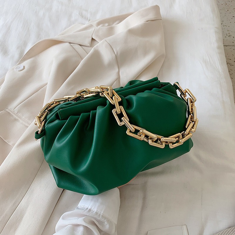 Custom Solid Color Chain Ladies Purse and Handbags Leather Shoulder Crossbody Bags