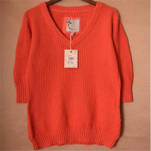 Ladies V Neck Sweaters Long Sweater Fashion And Casual Keep Warm Autumn Cream Grey