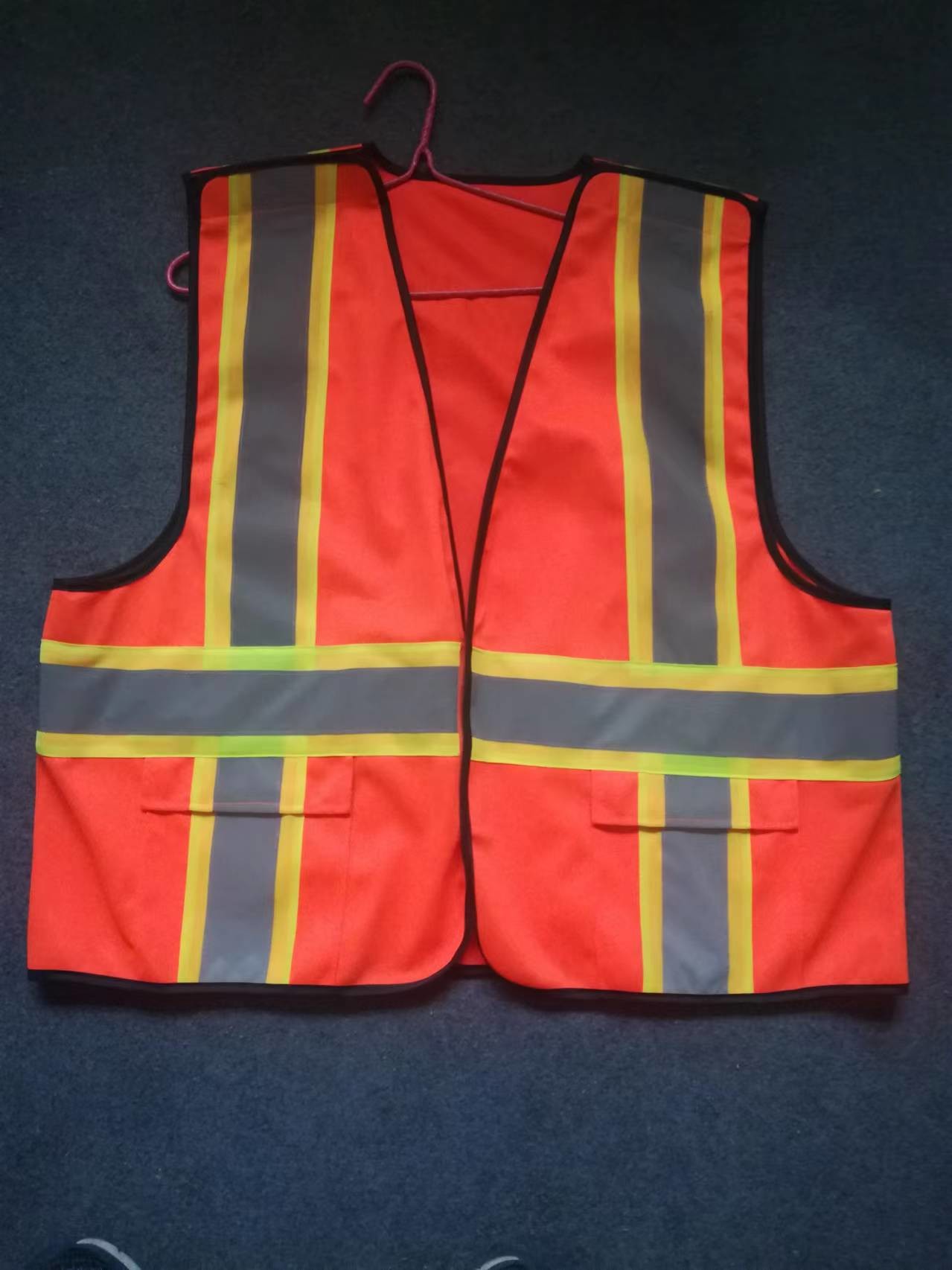60 Grams Hi Vis Vest Mesh Fluorescent Green Mesh Safety Vest