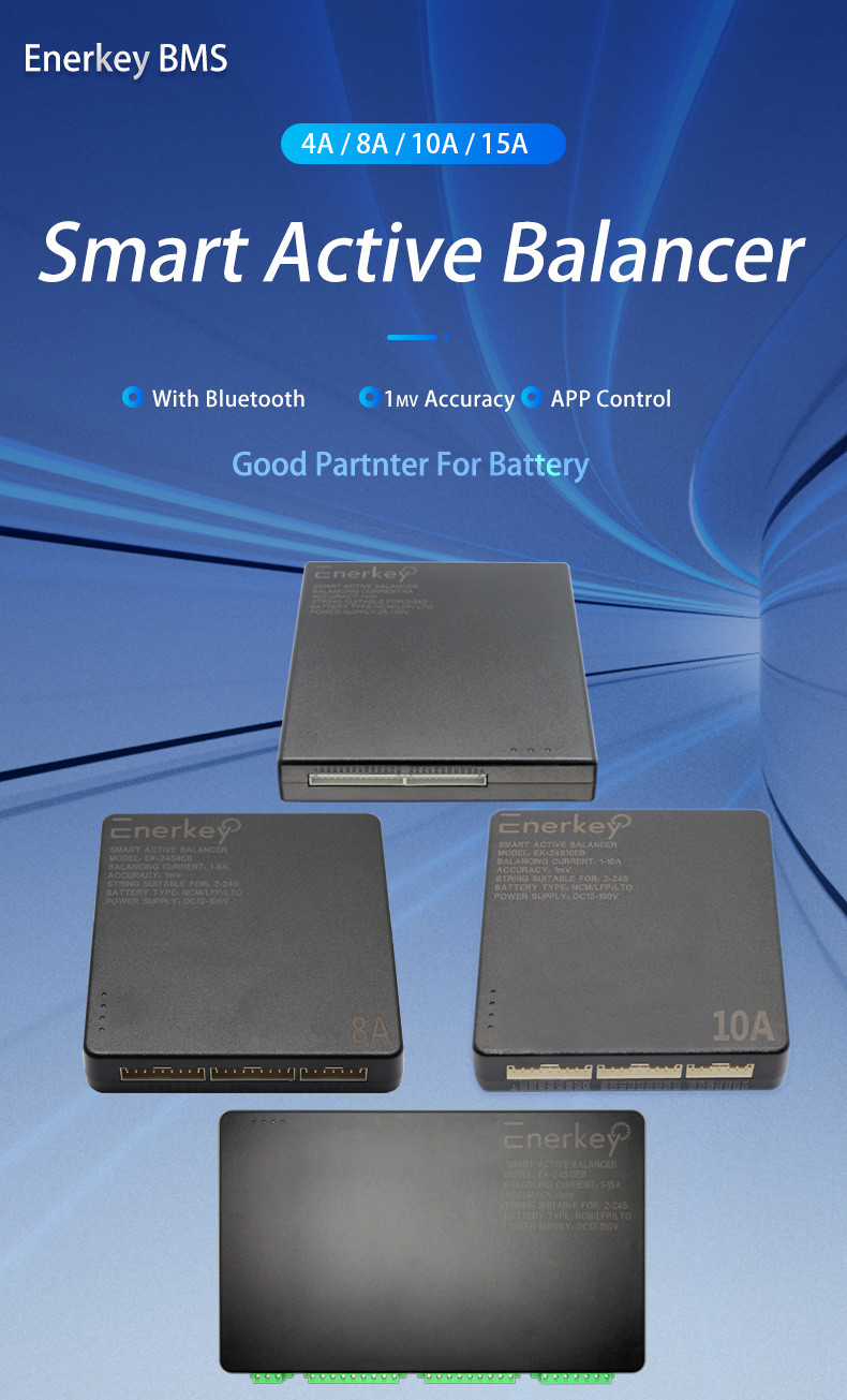8S 16S 20S Smart Active Balancer BMS 4A 8A 10A 15A Li-Ion / Lifepo4 / Lto Battery