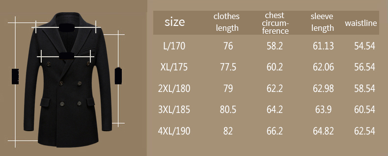LCBZ Custom Winter Over Jacket Men's Plus Size Parkas and Long Coats for Cold Weather