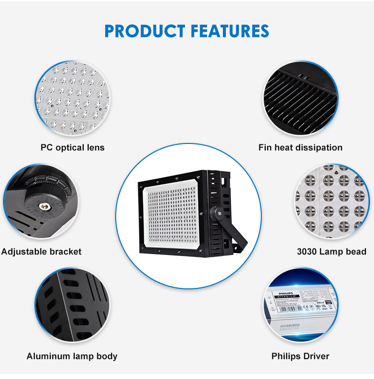 CREE XTE 300W Led Stadium Flood Lights Waterproof OEM